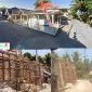 Ket Foto: Rumah lama milik H. Halik (atas) dan pembangunan rumah baru (bawah) di Desa Payudan Daleman, Kecamatan Guluk-Guluk, Sumenep.